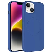 Apple iPhone 14 Plus - Kılıf Magsafe Wireless Şarj Özellikli Pastel Renk Silikon Plas Kapak thumbnail 1