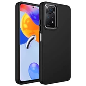 Xiaomi Redmi Note 11 Global - Kılıf Metal Çerçeve ve Buton Tasarımlı Silikon Luna Kapak - 1