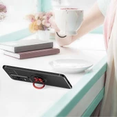 Xiaomi Poco F4 - Kılıf Yüzüklü Karbon Ravel Silikon Kapak thumbnail 5