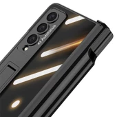 Samsung Galaxy Z Fold 4 - Kılıf Kıpta Standlı Kalem Bölmeli Kapak thumbnail 8