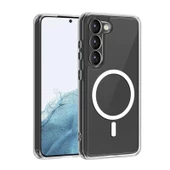 Samsung Galaxy S23 - Kılıf Wireless Şarj Özellikli Şeffaf Sert Koruyucu Tacsafe Kapak thumbnail 1