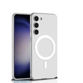 Samsung Galaxy S23 Plus - Kılıf Wireless Şarj Özellikli Kıpta Magsafe Silikon Kapak thumbnail 1