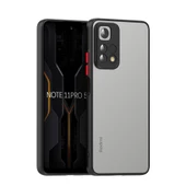 Xiaomi Redmi Note 11 Pro 5G - Kılıf Arkası Buzlu Renkli Düğmeli Hux Kapak - 1