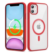 Apple iPhone 11 - Kılıf Magsafe Wireless Şarj Özellikli Silikon Ege Kapak - 1