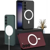 Samsung Galaxy S23 Plus - Kılıf Wireless Şarj Özellikli Kıpta Magsafe Silikon Kapak thumbnail 2