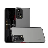 Xiaomi Redmi Note 11 Pro 5G - Kılıf Arkası Buzlu Renkli Düğmeli Hux Kapak - 6