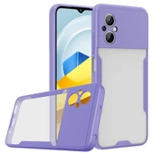 Xiaomi Poco M5 - Kılıf Kenarı Renkli Arkası Şeffaf Parfe Kapak - 1