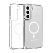 Samsung Galaxy S23 Plus - Kılıf Wireless Şarj Özellikli Şeffaf Sert Koruyucu Tacsafe Kapak thumbnail 4