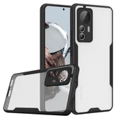 Xiaomi Mi 12T Pro - Kılıf Kenarı Renkli Arkası Şeffaf Parfe Kapak - 1