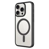 Apple iPhone 15 Pro Max - Kılıf Wireless Şarj Özellikli Sert PC Mat Riksos Magsafe Kapak thumbnail 2