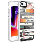 Apple iPhone 8 - Kılıf Desenli Silver Sert Kapak thumbnail 1