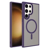 Samsung Galaxy S23 Ultra - Kılıf Mat Arka Yüzey Wireless Şarj Özellikli Flet Magsafe Kapak thumbnail 1