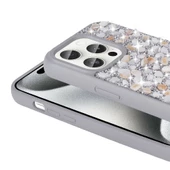 Apple iPhone 15 Pro Max - Kılıf Parlak Taşlı Tasarım Linea Diamond Kapak thumbnail 2