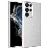 Samsung Galaxy S22 Ultra - Kılıf Kamera Korumalı Simli Lüks Koton Kapak thumbnail 1