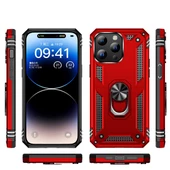 Apple iPhone 15 Pro Max - Kılıf Yüzüklü Zırh Tank Vega Kapak thumbnail 3