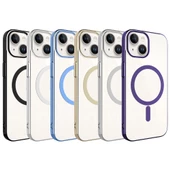 Apple iPhone 15 Plus - Kılıf Wireless Şarj Özellikli Pixel Magsafe Kapak thumbnail 2