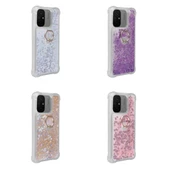 Xiaomi Redmi 12C - Kılıf Yüzüklü Simli Sıvılı Milce Kapak thumbnail 2