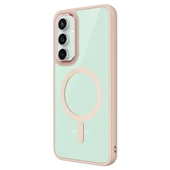 Samsung Galaxy S23 FE - Kılıf Wireless Şarj Özellikli Krom Magsafe Silikon Kapak thumbnail 4