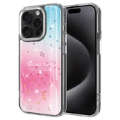 Apple iPhone 15 Pro Max - Kılıf Simli Desenli Parlak Task Kapak thumbnail 1