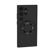 Samsung Galaxy S24 Ultra - Kılıf Wireless Şarj Özellikli Kıpta Standlı Magsafe Silikon Kapak thumbnail 3