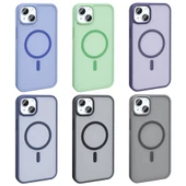 Apple iPhone 15 - Kılıf Magsafe Şarj Özellikli Mat Arka Yüzey Sio Kapak thumbnail 2