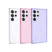 Samsung Galaxy S23 Ultra - Kılıf Magsafe Şarj Özellikli Parlayan Simli Saydam Renkli Allstar Kapak thumbnail 6