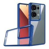 Xiaomi Redmi Note 13 Pro 4G - Kılıf Arkası Şeffaf Kamera Çevresi Parlak Zıt Renkli Flora Kapak thumbnail 1