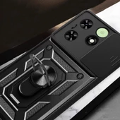 Tecno Spark 20C - Kılıf Magnetik Standlı Kamera Korumalı Sürgülü Vega Kapak - 4