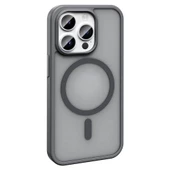 Apple iPhone 14 Pro Max - Kılıf Magsafe Şarj Özellikli Mat Arka Yüzey Sio Kapak thumbnail 3