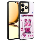 REALME C55 4G - Kılıf Parlayan Kabartmalı İkonik Figürlü Amas Silikon Kapak thumbnail 1