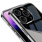 Apple iPhone 14 Pro - Kılıf Ultra İnce Kamera Korumalı PC + Deri Arka Yüzey X-Pro Kapak thumbnail 3