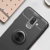 Samsung Galaxy J8 - Kılıf Yüzüklü Karbon Ravel Silikon Kapak thumbnail 3