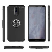 Huawei Mate 10 Lite - Kılıf Yüzüklü Karbon Ravel Silikon Kapak - 8