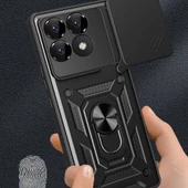 Xiaomi Poco F6 Pro - Kılıf Magnetik Standlı Kamera Korumalı Sürgülü Vega Kapak thumbnail 3