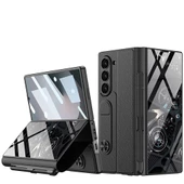 Samsung Galaxy Z Fold 6 - Kılıf Kamera Korumalı Kartlıklı Kalem Bölmeli Kıpta Marble Drago Kılıf thumbnail 2