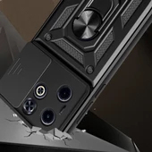 İnfinix Smart 8 - Kılıf Magnetik Standlı Kamera Korumalı Sürgülü Vega Kapak thumbnail 2