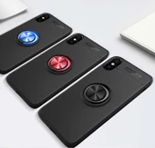 Apple iPhone X - Kılıf Yüzüklü Karbon Ravel Silikon Kapak thumbnail 4