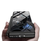 Samsung Galaxy Z Fold 6 - Kılıf Kamera Korumalı Kartlıklı Kalem Bölmeli Kıpta Marble Drago Kılıf thumbnail 6