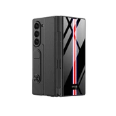 Samsung Galaxy Z Fold 6 - Kılıf Kamera Korumalı Kartlıklı Kalem Bölmeli Kıpta Çizgili Droga Kılıf thumbnail 2