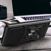 Huawei Pura 70 Pro 5G - Kılıf Magnetik Standlı Kamera Korumalı Sürgülü Vega Kapak thumbnail 4