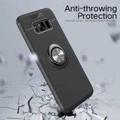 Samsung Galaxy S8 Plus - Kılıf Yüzüklü Karbon Ravel Silikon Kapak thumbnail 4