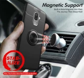 Samsung Galaxy J8 - Kılıf Yüzüklü Karbon Ravel Silikon Kapak thumbnail 8