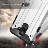 Samsung Galaxy J8 - Kılıf Çift Katman Zırh Tank Crash Military Kapak thumbnail 3