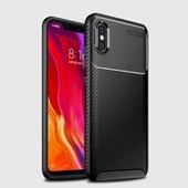 Xiaomi Mi 8 Pro - Kılıf Auto Focus Karbon Negro Silikon Kapak thumbnail 1