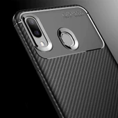 Samsung Galaxy A30 - Kılıf Auto Focus Karbon Negro Silikon Kapak thumbnail 5