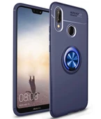 Huawei P20 Lite - Kılıf Yüzüklü Karbon Ravel Silikon Kapak thumbnail 1