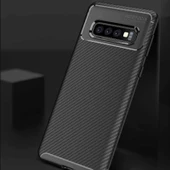 Samsung Galaxy S10 Plus - Kılıf Auto Focus Karbon Negro Silikon Kapak thumbnail 7