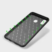 Samsung Galaxy A20 - Kılıf Auto Focus Karbon Negro Silikon Kapak thumbnail 4