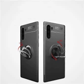 Samsung Galaxy Note 10 - Kılıf Yüzüklü Karbon Ravel Silikon Kapak thumbnail 7