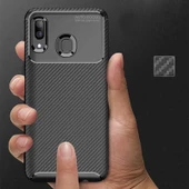 Samsung Galaxy A20 - Kılıf Auto Focus Karbon Negro Silikon Kapak thumbnail 5